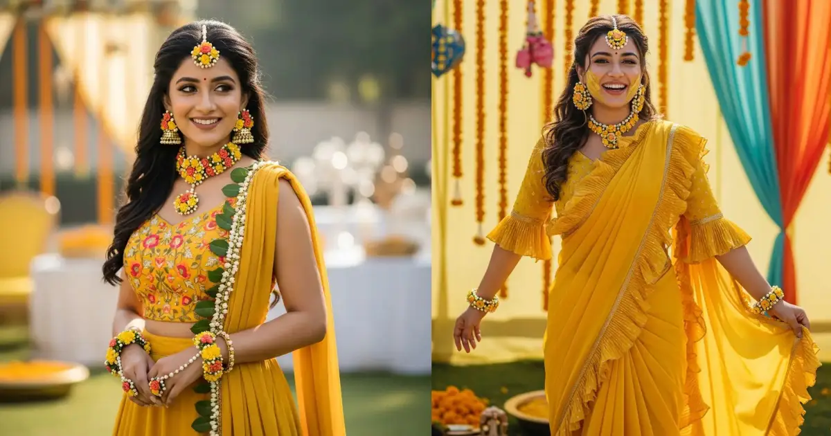 Haldi Function Look: मॉडर्न ट्विस्ट के साथ 9 ट्रेंडी ट्रेडिशनल ड्रेसेस ...