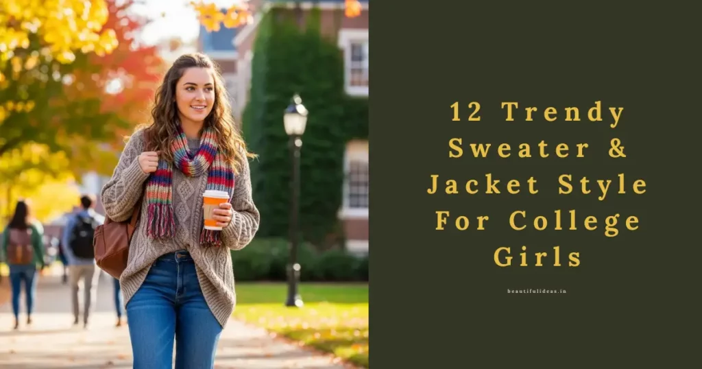 12 Trendy Sweater & Jacket Style For College Girls