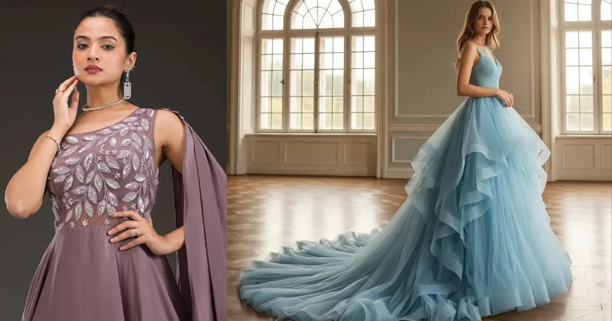 Stylish and royal looking gowns for wedding_result