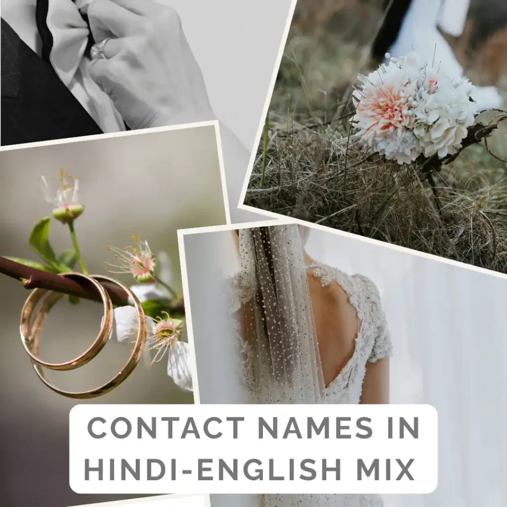  Contact Names in Hindi-English Mix 