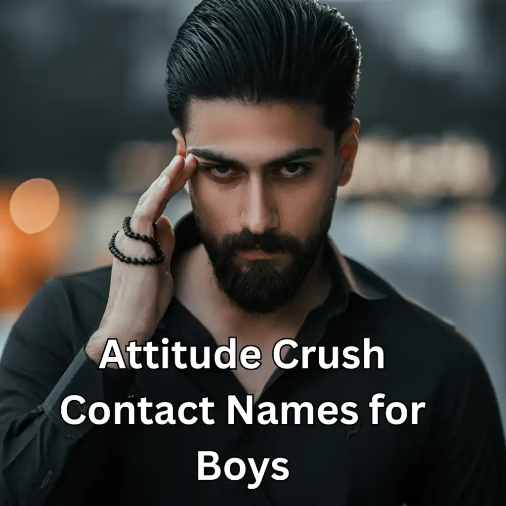 Attitude Crush Contact Names for Boys