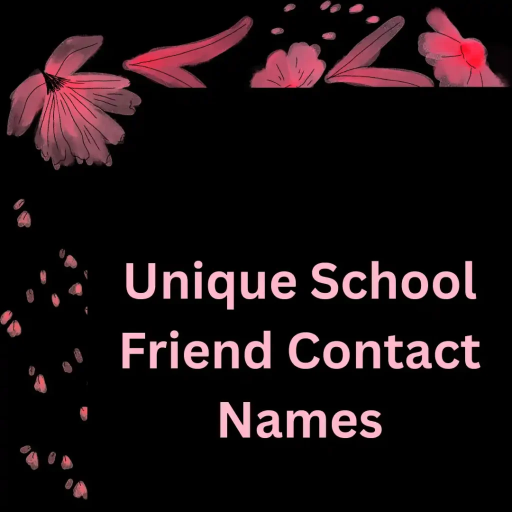 Unique School Friend Contact Names