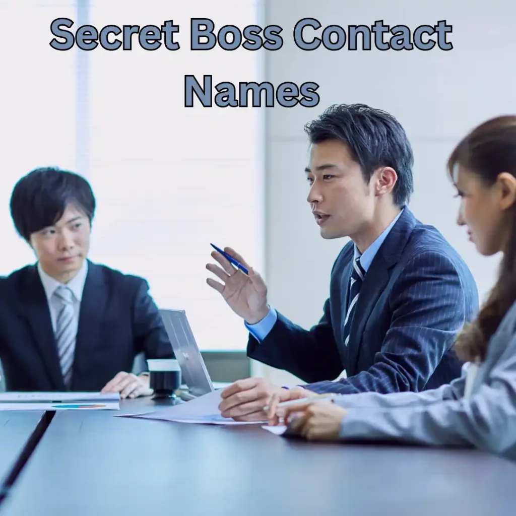 Secret Boss Contact Names