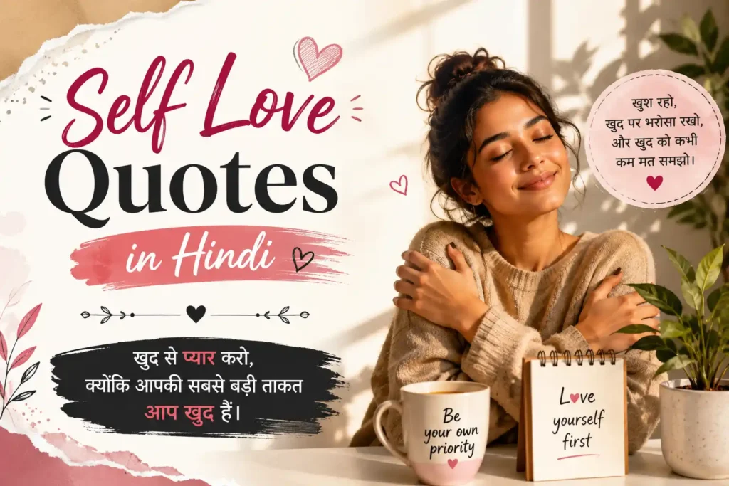 Best Self Love Quotes in Hindi (2026) Love Yourself Quotes Collection