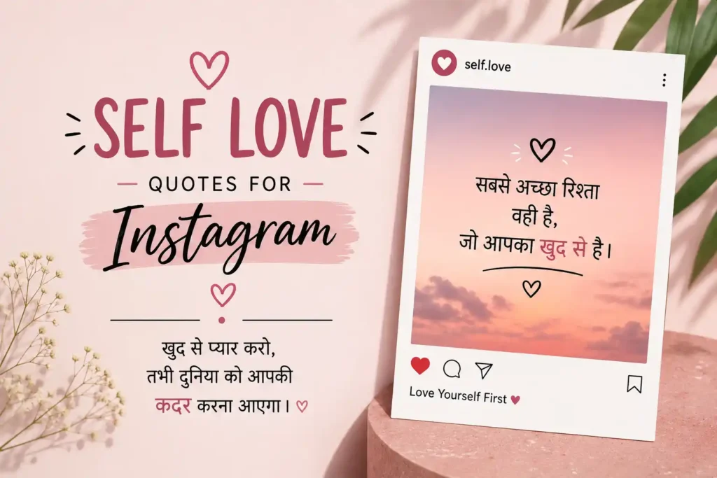 Self Love Quotes for Instagram in hindi  