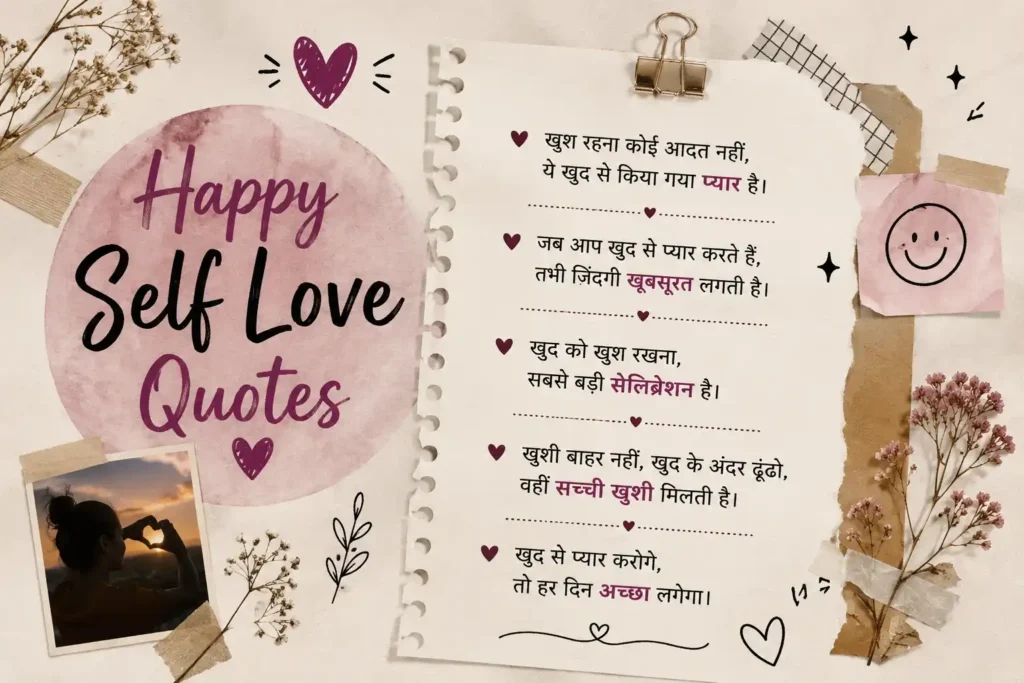 Happy Self Love Quotes in Hindi 