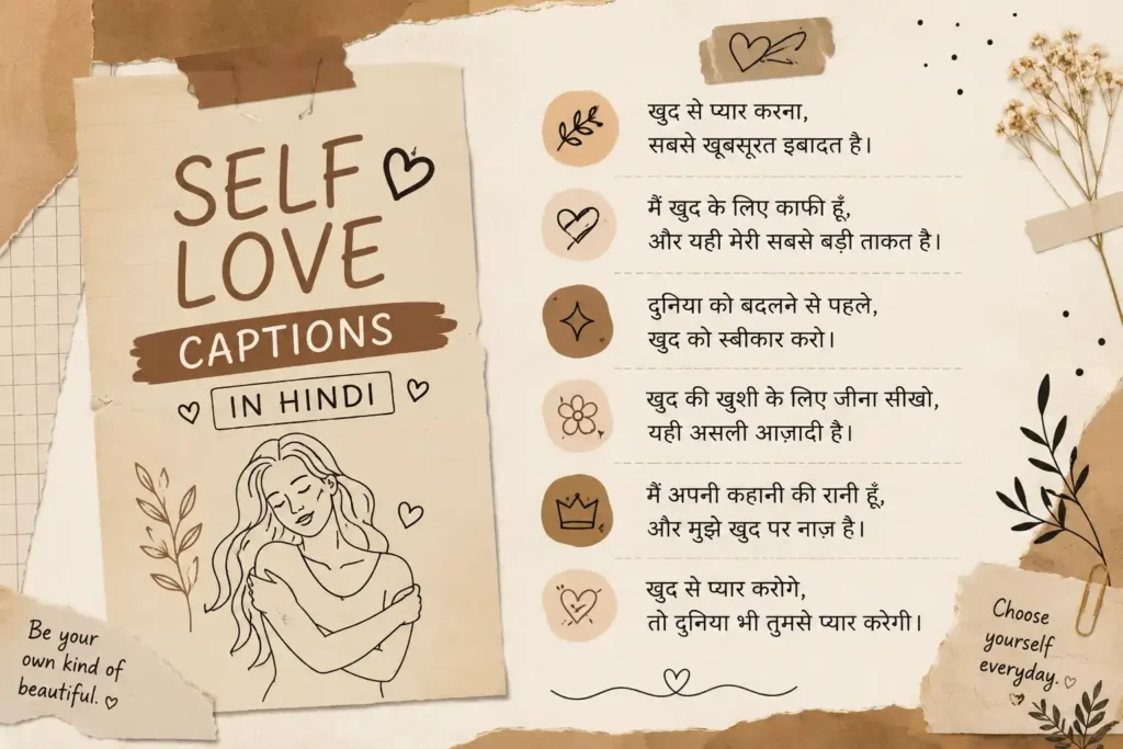 Self Love Captions in Hindi 