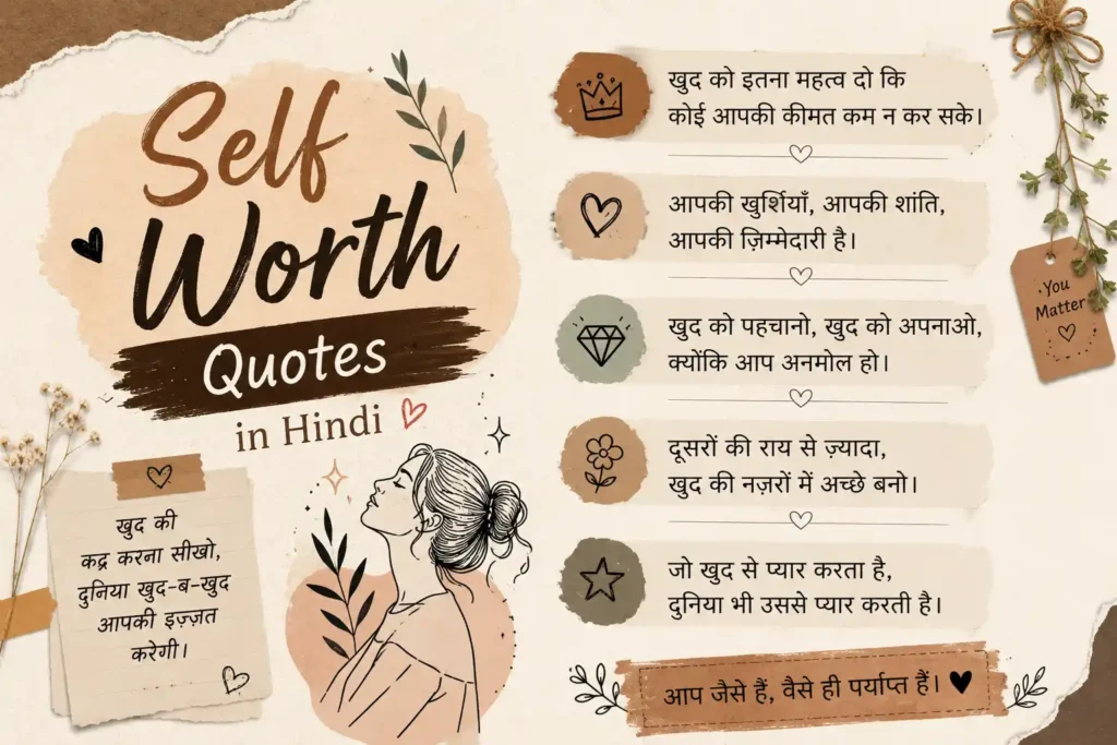 Self Worth Quotes in Hindi 