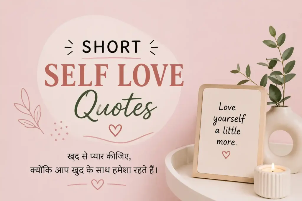 Short Self Love Quotes in Hindi 