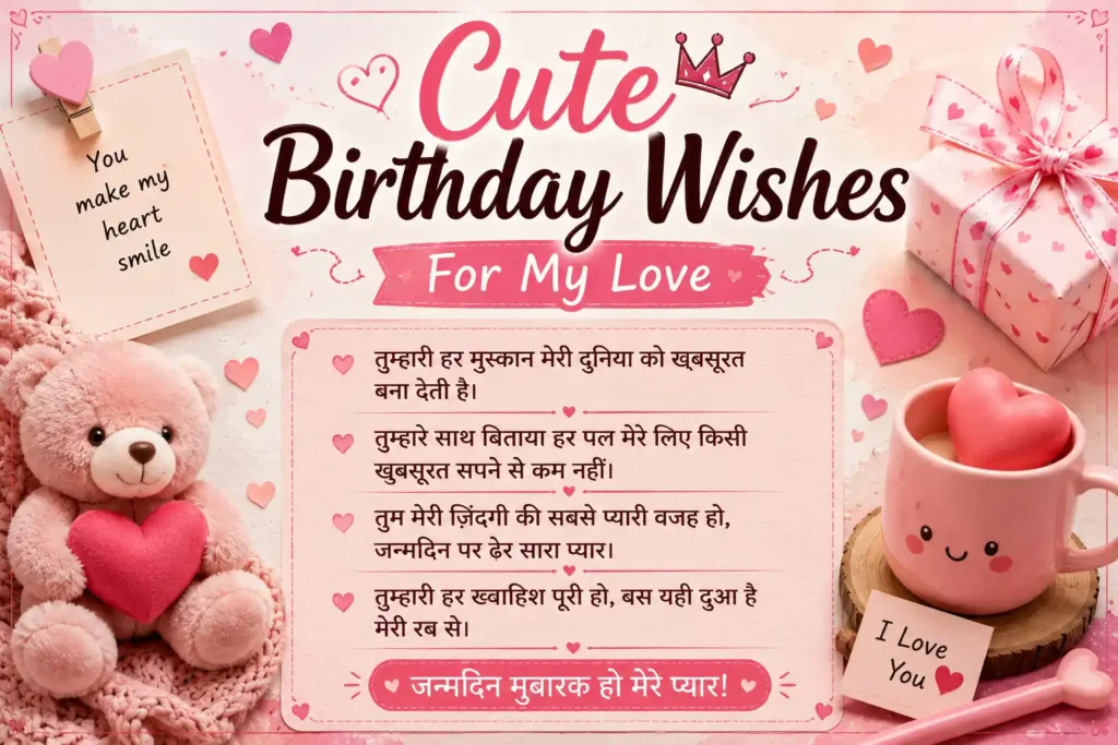 Cute Birthday Wishes for My Love