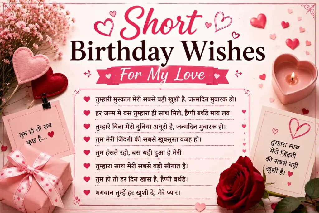Short Birthday Wishes for My Love