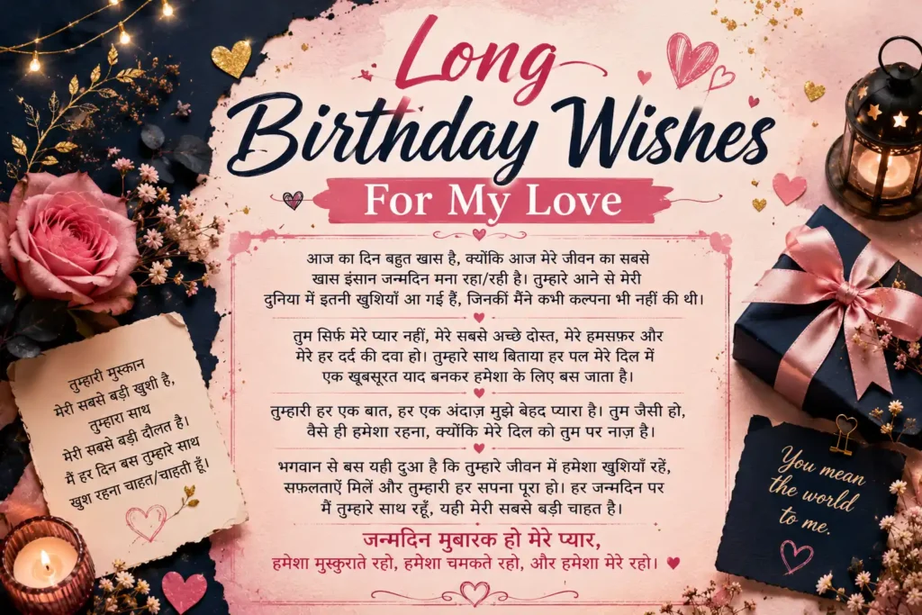 Long Birthday Wishes for My Love