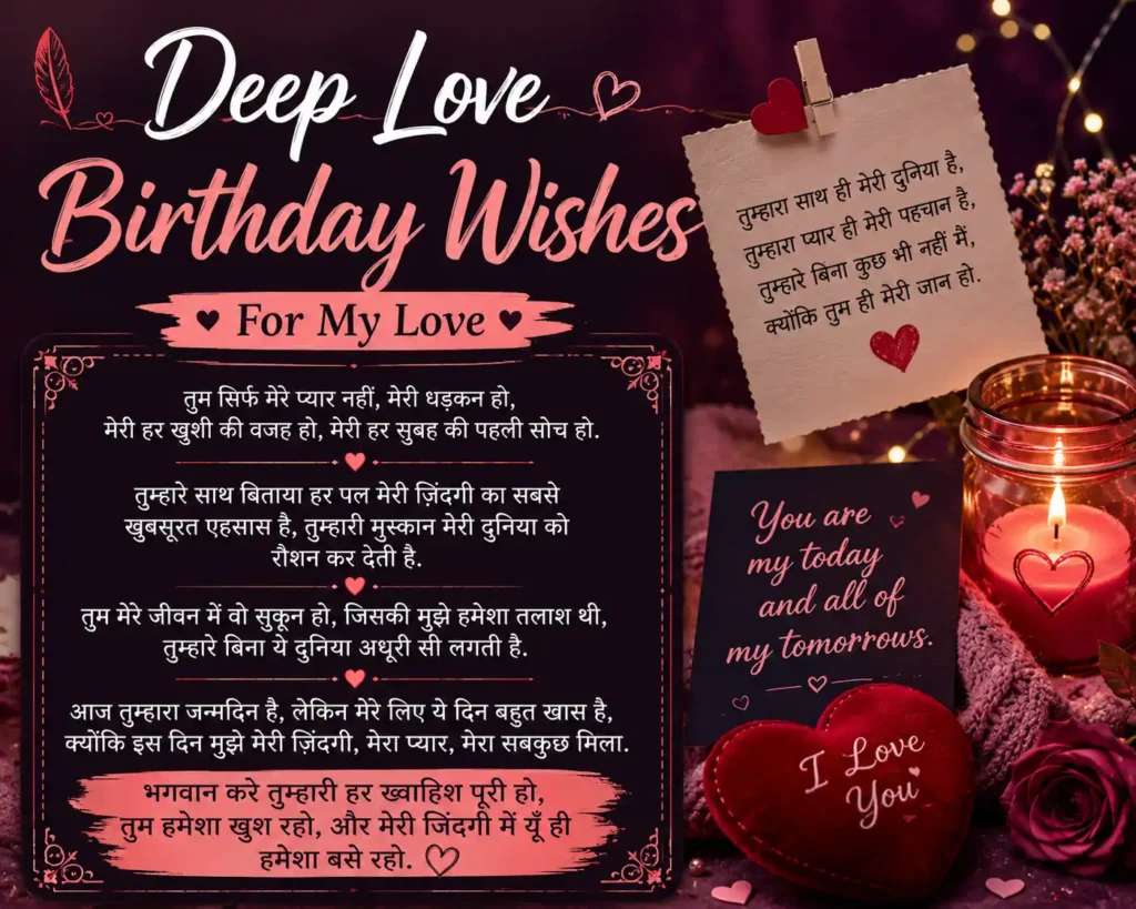 Deep Love Birthday Wishes