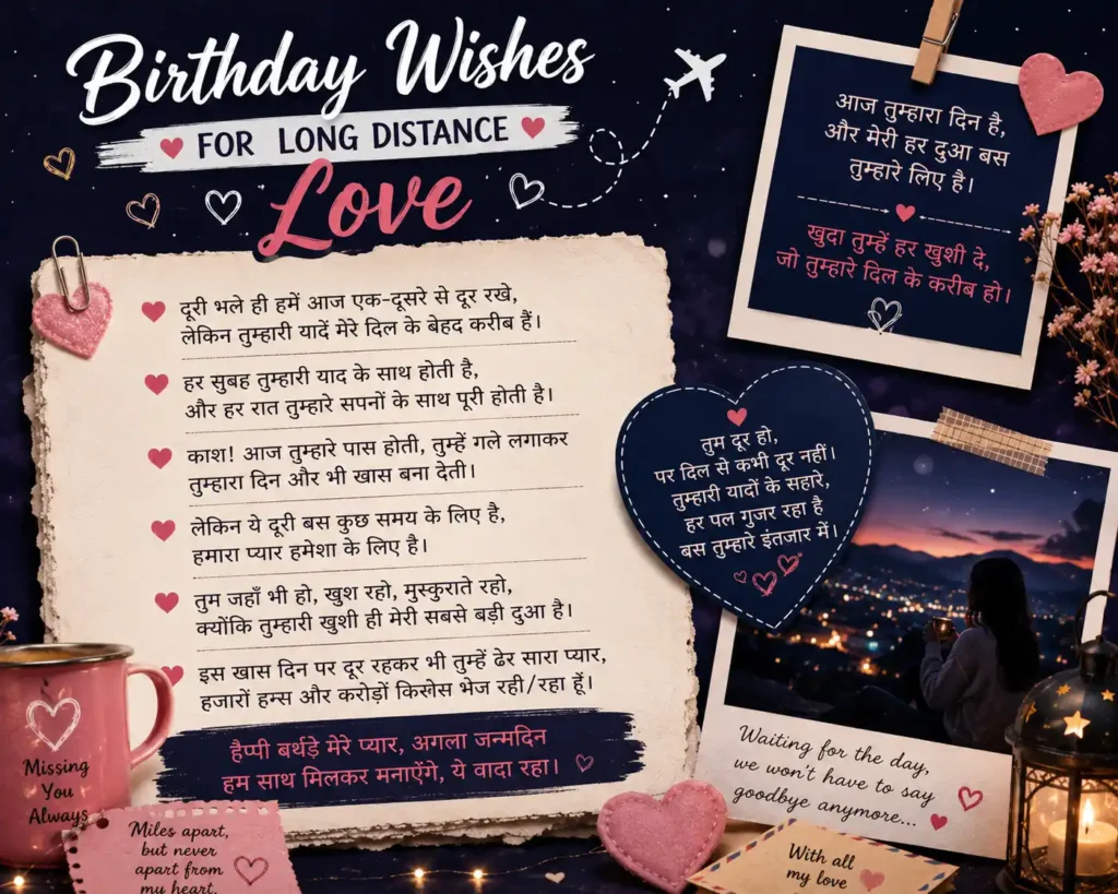 Birthday Wishes for Long Distance Love