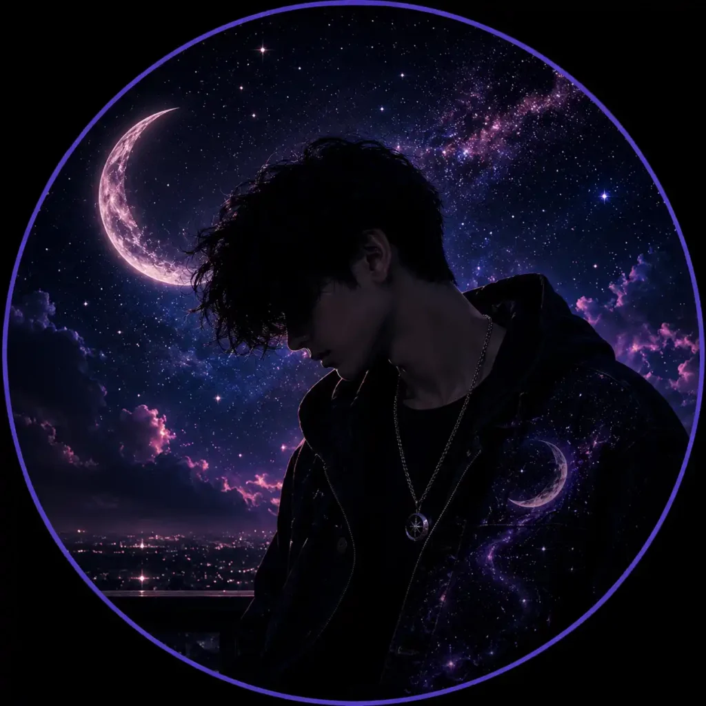 Galaxy & Moon Boyfriend Contact Photos