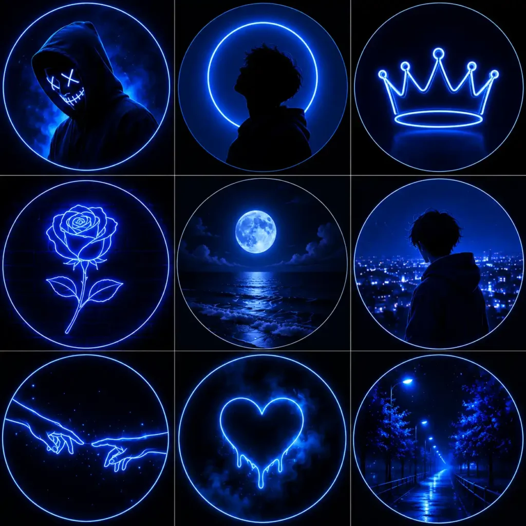 Blue Neon Contact Photos