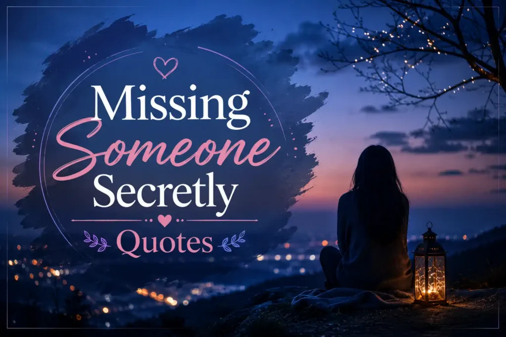 Missing Someone Secretly Quotes