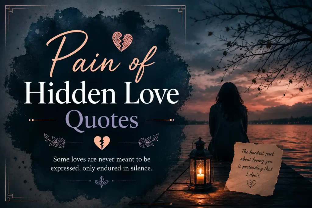Pain of Hidden Love Quotes