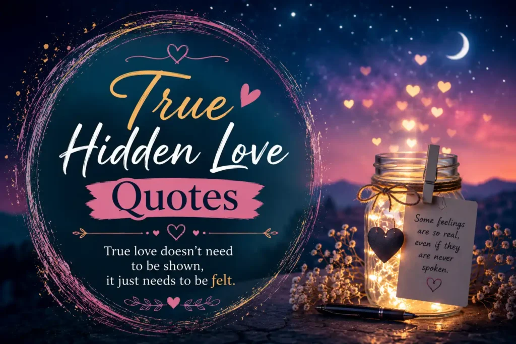 True Hidden Love Quotes
