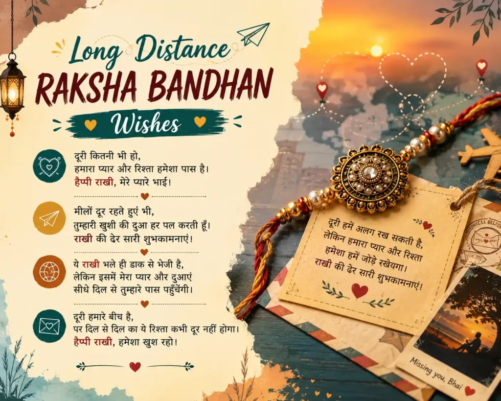 Long Distance Raksha Bandhan Wishes