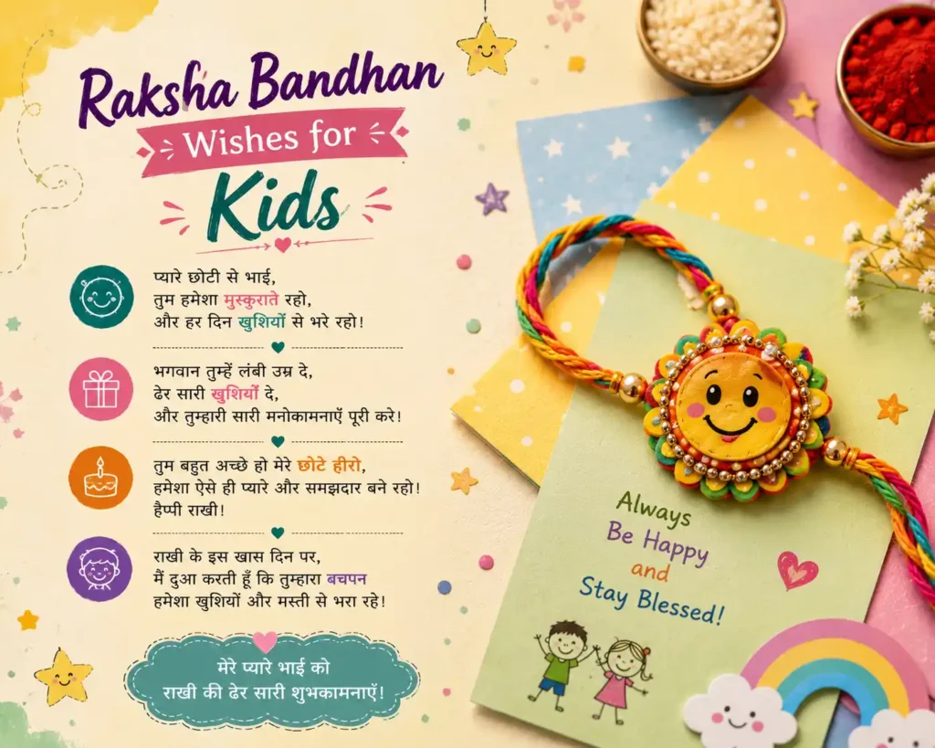 Raksha Bandhan Wishes for Kids