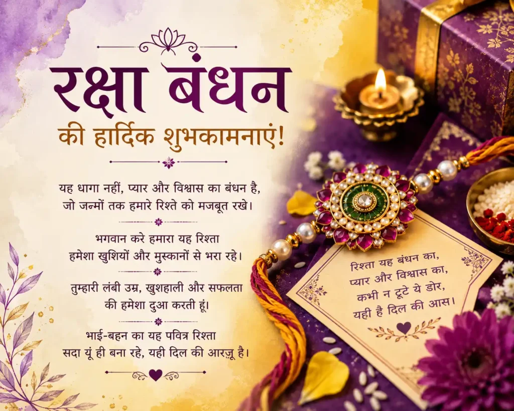 Raksha Bandhan Wishes in Hindi